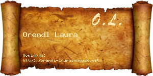 Orendi Laura névjegykártya